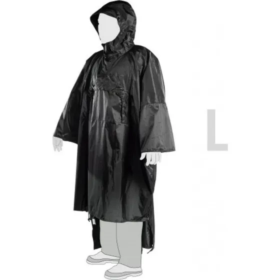 Tasmanian Tiger TT Tac Poncho Black, Str. L
