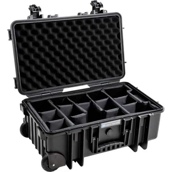 B&W Outdoor Case Type 6600  Sort hardcase med divider