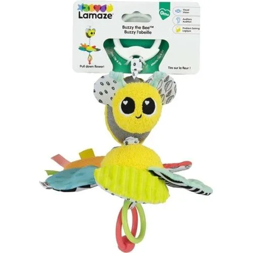 Lamaze Buzzy Bi rangle med knitre, spejl, bideringe & clip