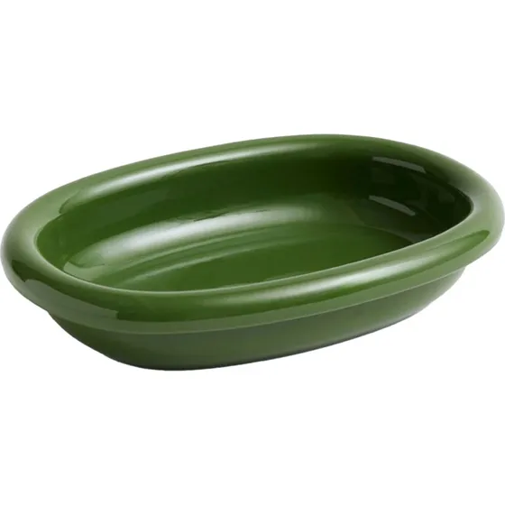 HAY Barro ovalt serveringsfad small, grn 20 x 27,5 cm