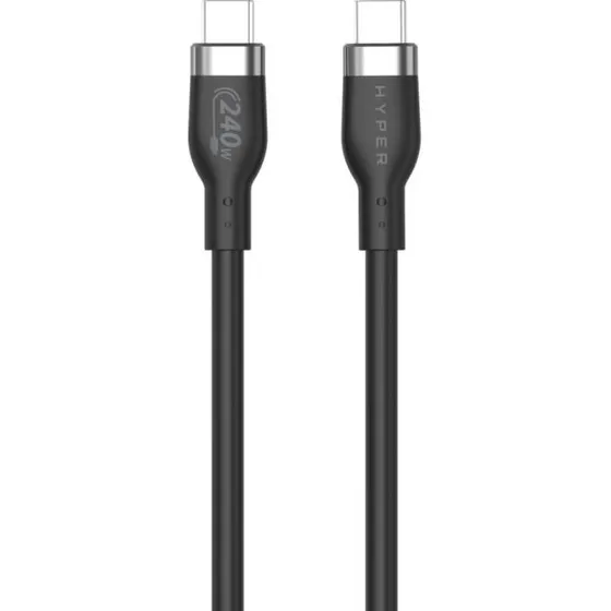 Targus Hyper 2 m silikone USB-C kabel 240W - Sort