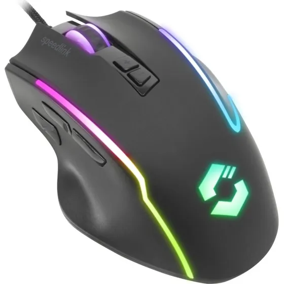 Speedlink DECUS NX RGB gamingmus, gummibelgning, sort