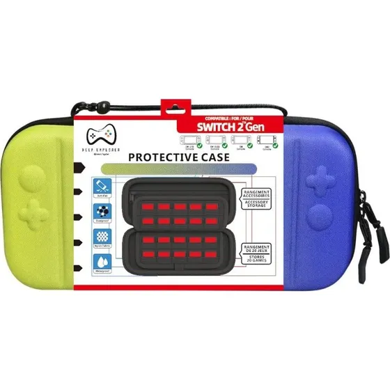 Deep Explorer beskyttende etui til Nintendo Switch 2, blå