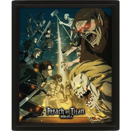 Attack on Titan (S4) Indrammet 3D lentikulr plakat