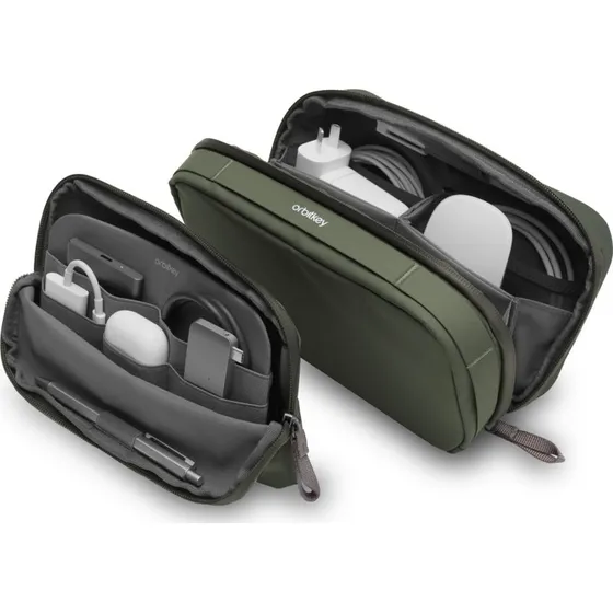 Orbitkey 2-i-1 Tekniktaske – Olivengrøn