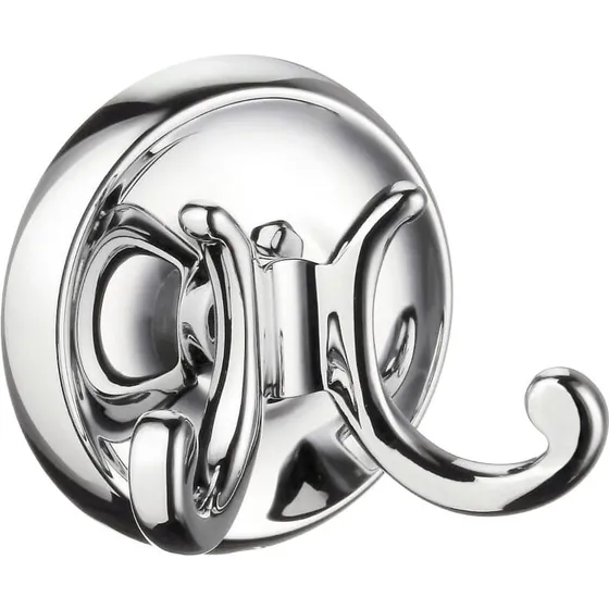 Smedbo Villa dobbelt håndklædekrog, poleret krom