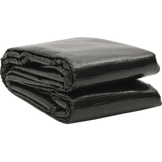 vidaXL soldrevet PE poolovertrk 450 x 220 cm, sort