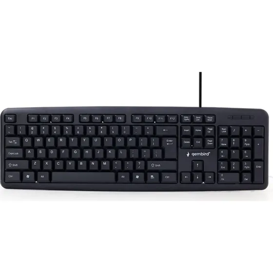 Gembird KB-U-103 USB tastatur, fuld strrelse, US (sort)