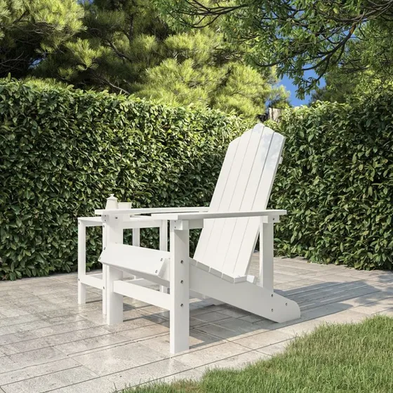 vidaXL Adirondack-havestol HDPE, hvid