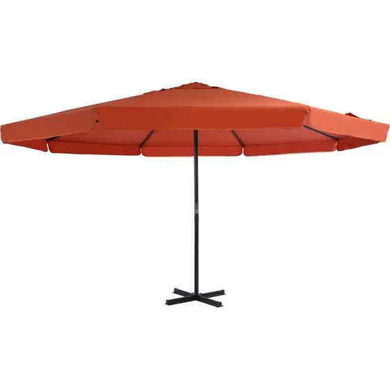 vidaXL udendørs parasol 500 cm aluminium terracotta