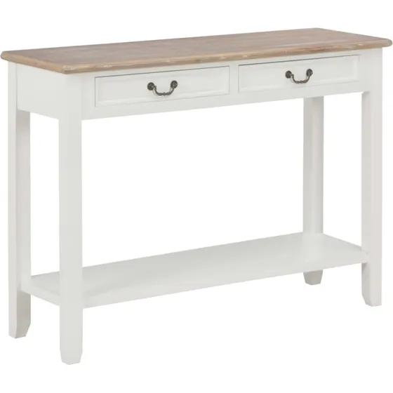 vidaXL konsolbord 110x35x80 cm træ hvid