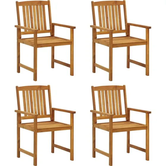 vidaXL havestole 4 stk. massivt akacietræ, oliefinish