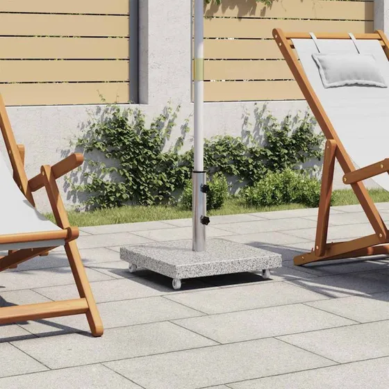 vidaXL parasolfod 30 kg i granit, firkantet grå