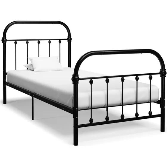 vidaXL sengestel i metal 90x200 cm - sort