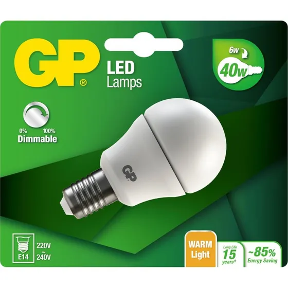 GP LED Mini Globe E14 DIM 6W (40W) 470lm