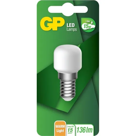 GP LED-lampe T25 E14 1,6W (15W) 136lm frostet