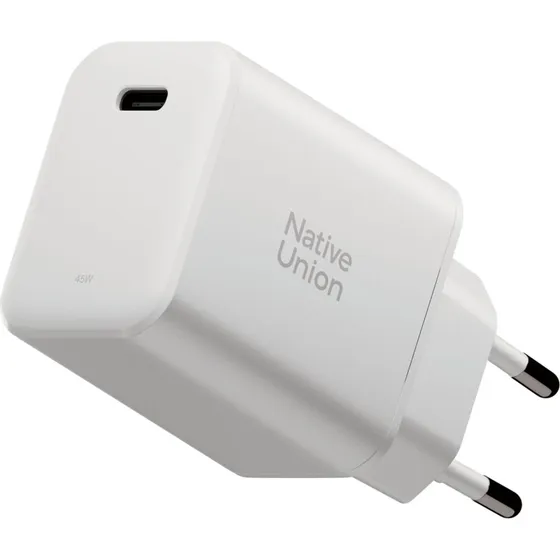 Native Union 45W USB-C Fast GaN-adapter, Hvid