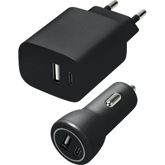 Speedlink Vg- og billaderst USB-A & USB-C 15W, sort