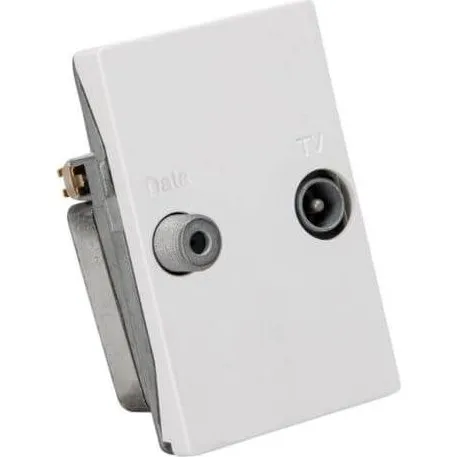 Triax TD 241E 2-vejs vægudtag, hvid