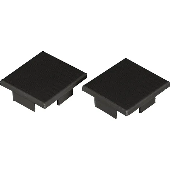 Art Endestykke High sortlakeret aluminium, 2 stk