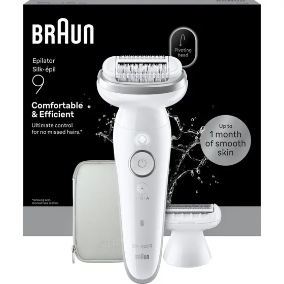 Braun Silkpil 9 SES9-030 Wet & Dry Epilator Silver