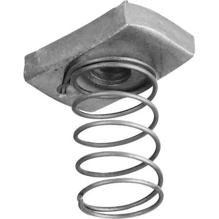 STRUT Profilmøtrik M10 lang fjeder HDG