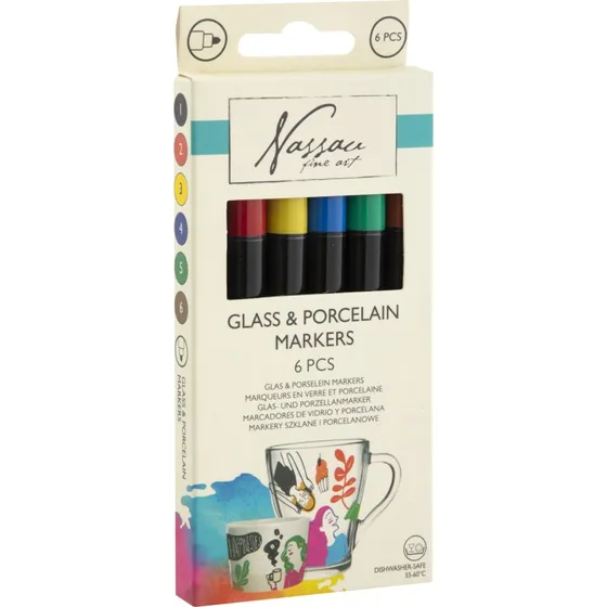 Creative Craft Group - Tusser til porceln og glas, 6 stk