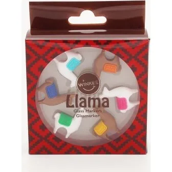 Winkee Llama-glasmarkører — sjove drinks-markører