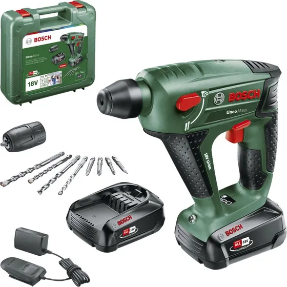 Bosch UNEO Maxx borehammer 18V, 2x2.0Ah (2 batterier)