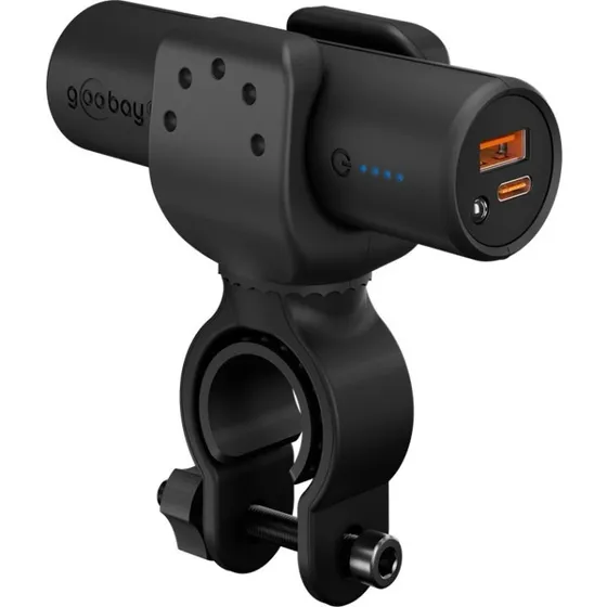 Goobay Bike Powerbank 5.0 5.000 mAh  USB-C + USB-A, sort