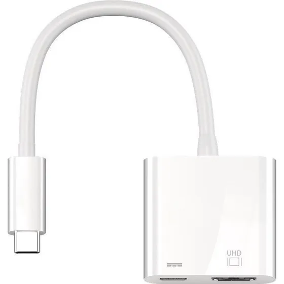 Goobay USB-C til HDMI-adapter 4K@60Hz med PD 60W, hvid (15 cm)