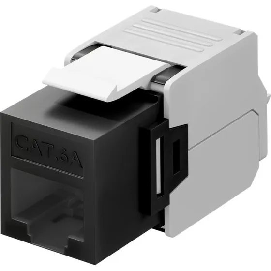Goobay Keystone RJ45 CAT6A UTP, vrktjsfri IDC  sort