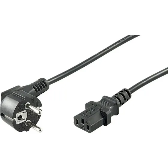 Pro Power strmkabel CEE7/7 90  C13, 3 m, sort