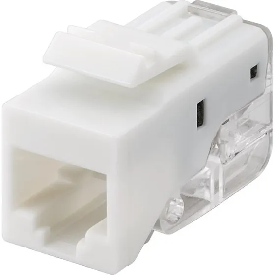 Goobay Keystone RJ45 CAT5e UTP toolless snap-in, hvid