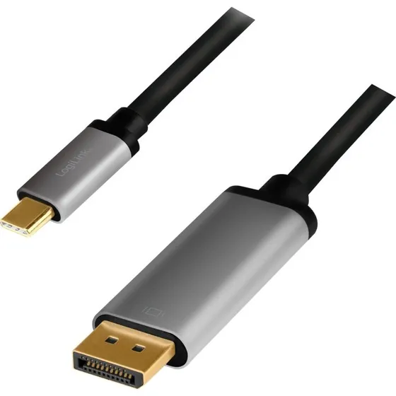 LogiLink USB-C til DisplayPort 4K/60Hz, alu, 1,8 m