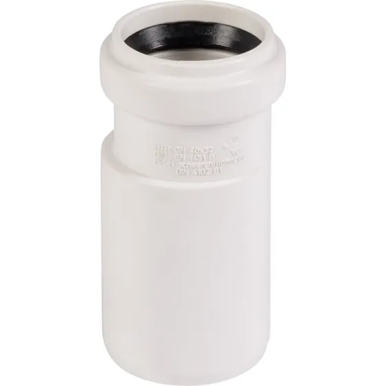 Wavin Excentrisk reduktionsrr 40/32 mm PP hvid
