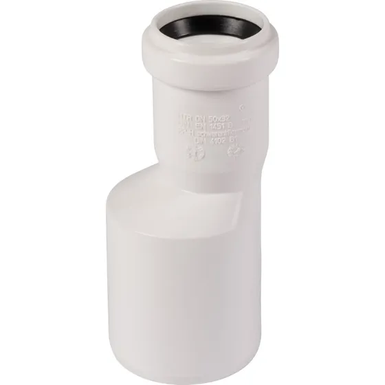 Ostendorf 5032 mm excentrisk reduktion, PP hvid