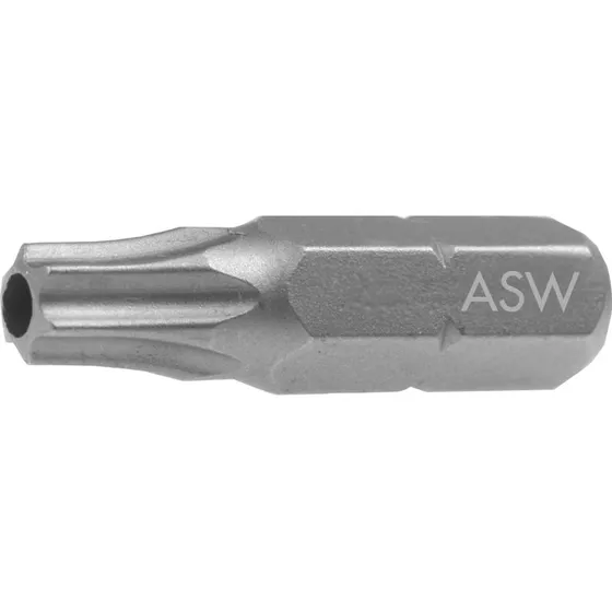 Bits Torx TX20 med boring 25 mm 1/4