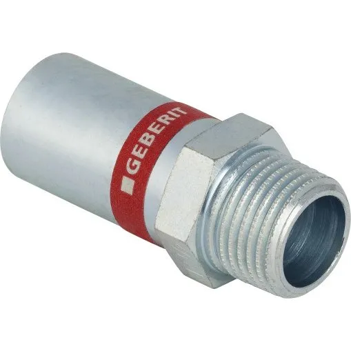 Geberit Mapress FZ overgang 15 mm x 1/2" nippel/nippel