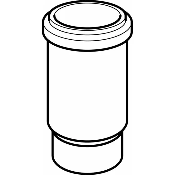 Geberit PEH langmuffe 56 mm, sort