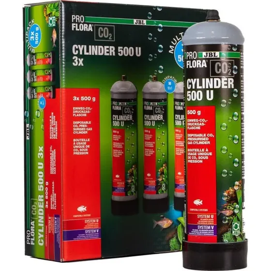 JBL Proflora U500  500 g engangs CO2-flaske, 3 stk
