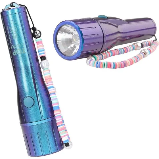 TOPModel Lommelygte med timer (0413221)  bl / grn-pink