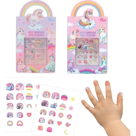 Ylvi Negleklistermrker 2 ark (40 stk)  enhjrninger & motiver