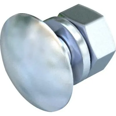 FRS Skruest 10x25 mm flad brddebolt, skive & mtrik HDG