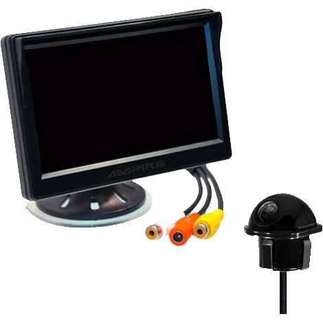 Ampire KCX403+RVM051 bakkamera sæt med skærm