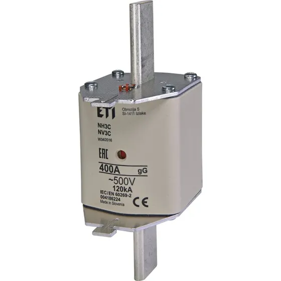 SIKRING NH3 400A gG 500V (NH3C) med statusindikator