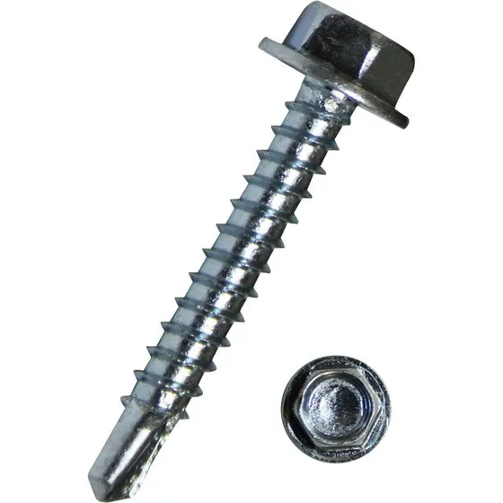 Pladeskrue DIN 7504K 4,2x13 mm elforzinket 6-kant (SW7)