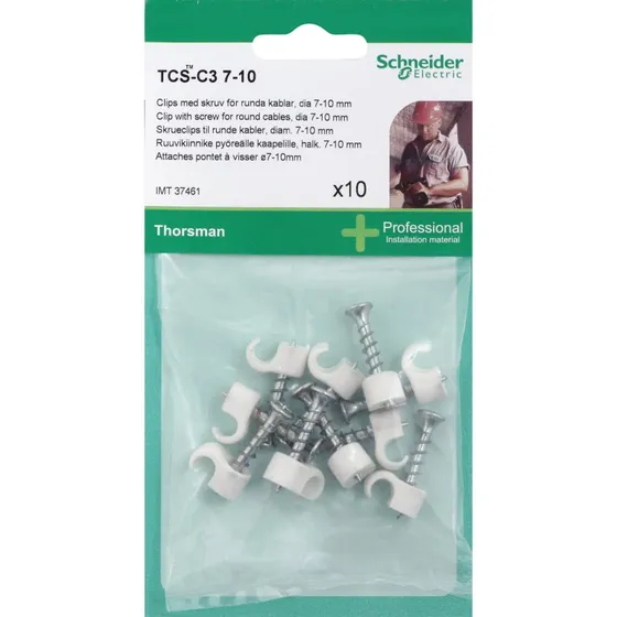 Blist Skrueclips TCS-C3 7-10 hvid, 10 stk