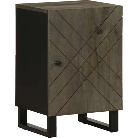 vidaXL badeværelsesskab 38x33x48 cm, massivt mangotræ, sort