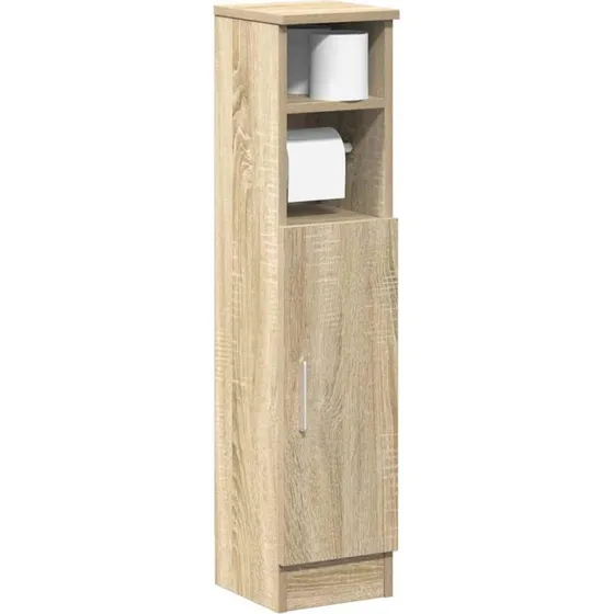 vidaXL badeværelsesskab m. rulleholder 20,5x22x90 cm Sonoma-eg